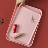 HULIANFU Multi Nordic Creative Multi-function Rectangular Plastic Tray Storage  Kitchen Supplies Home  Fruit Dessert