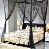 HULIANFU Mosquito Net Sexy For Queen/King Bed Grace Purple Elastic Canopy Home Prevent Insect Four Door Simple Square Black Outdoor Net