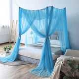 HULIANFU Mosquito Net Sexy For Queen/King Bed Grace Purple Elastic Canopy Home Prevent Insect Four Door Simple Square Black Outdoor Net