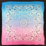 HULIANFU Tie Dye Bandana Cotton Paisley Bandanas Headbands Cowboy Handkerchiefs for Men and Women Colorful Hip-Hop Cycling Outdoor