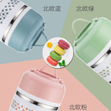 HULIANFU Portable Stainless Steel Thermal Lunch Box for Food Office Lunchbox Bento Boxs Thermos Lunch Box Food Container with Lunch Bag