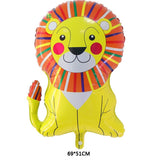 HULIANFU Jungle Cartoon Animal Balloon Rabbit Fox Penguin Hippo Tiger Crocodile Aluminum Foil Balloon Zoo Party Children  Toy