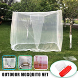 HULIANFU White Camping Mosquito Net Travel Repellent Tent Indoor Outdoor Insect Tent  4 Corner Post Canopy Hanging Bed With Storage Bag