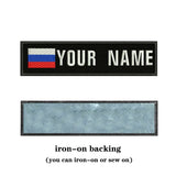 HULIANFU National Flag 10X2.5cm Embroidery Custom Name Text Patch Stripes Badge Iron On Or Sew On Or Velcros Patches For