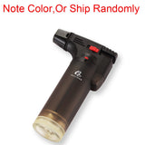 HULIANFU Plastic 1 Jet Cigar Lighter Gas Fire Starter 1300C Blue Flame Spray Gun Butane Torch Lighters Gadgets 1 PC Color Random Color
