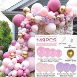 HULIANFU Macaron Pink Balloon Garland Arch Kit Wedding Birthday Party Decoration Kids Globos Gold Confetti Latex Ballon Baby Shower Girl