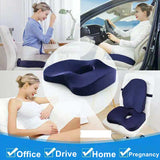 HULIANFU Memory Foam Seat Cushion Orthopedic Pillow Coccyx Office Chair Cushion Car Seat Pillow Wheelchair Massage Vertebrae Seat Pad