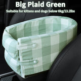 HULIANFU Portable Pet Dog Car Seat Central Control Nonslip Dog Carriers Safe Car Armrest Box Booster Kennel Bed For Small Cat Dog Travel