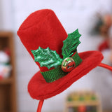 HULIANFU 2023 Fashion Christmas Hat Headband Christmas Sequin Headband Santa Xmas Party Decor Double Hair Band Clasp Head Hoop