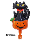 HULIANFU Large 86x165cm Skeleton Man Balloons Halloween Decorations Globos Scary Halloween Skull Ballons Halloween Party Home Decorations