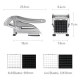HULIANFU Stainless Steel French Fries Cutters Potato Chips Strip Cutting Machine Maker Slicer Chopper Dicer Home Kitchen Gadgets