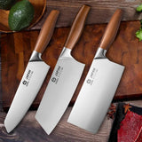 HULIANFU Stainless Steel Japanese Chef Knives Set Meat Fish Vegetables Chopping Cleaver Butcher Knife Chinese Kitchen Knife with Gift Box