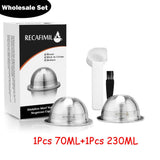 HULIANFU Wholesale Set Stainless Steel Reusable Capsule Compatible with Nespresso Vertuo Vertuoline Coffee Filter