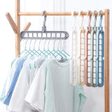 HULIANFU Multi-port Rack Support Hangers Clothes Drying Rack Multifunction Plastic Storage Hangers Clothes Organizer Space Saving Hanger