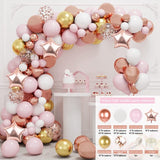 HULIANFU Rose Apricot Balloon Garland Arch Kit Wedding Birthday Party Decoration Kids Confetti Latex Balloons Baby Shower Decor Baloon