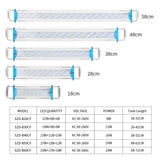 HULIANFU Super Slim LEDs Aquarium Lighting Aquatic Plant Light 18-75CM Extensible Waterproof Clip on Lamp For Fish Tank 90-260V