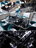 HULIANFU 2023 Marble Wallpaper Rolls for Kitchen Furniture Refurbish Room Decor Wall Decorative Vinyl Self Adhesive Wall Stickers Home Decor
