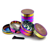 HULIANFU Metal Leaf Weed Grinder 3/4 Layer Mesh Screen Pollen Catcher Smoke Herb Herbal Spice 40mm 1.57 inch Mini Grinder Smoking