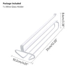 HULIANFU New Useful Stainless Steel Wine Rack Wine Glass Rack for Holder Glasses Storage Bar Kitchen 6-9 Cups Hanging Bar Hanger Shelf