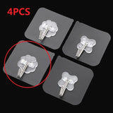 HULIANFU Three Branch Rotatable Seamless Adhesive Hook Strong Bearing Stick Hook Kitchen Wall Hanger Bathroom Kitchen supplies Hooks