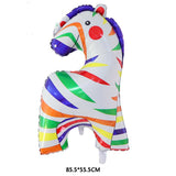 HULIANFU Jungle Cartoon Animal Balloon Rabbit Fox Penguin Hippo Tiger Crocodile Aluminum Foil Balloon Zoo Party Children  Toy