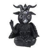 HULIANFU Resin Figure Wizard Figurines Black Magic Cat Ornaments Table Art Original Gifts Cute Miniatures Modern Room Decoration