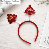 HULIANFU 2023 LuanQI Christmas Headbands for Children Adult Hair Band Red Christmas Santa Claus Snowman Antlers Headband Xmas Decoration Gifts