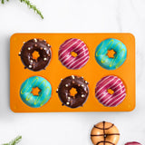 HULIANFU Silicone Donut Mold Baking Pan Non-Stick Baking Pastry Chocolate Cake Dessert DIY Decoration Tools Bagels Muffins Donuts Maker