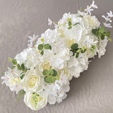 HULIANFU Luxury Wedding Road Cited Flowers Rose Peony Hydrangea Mix DIY Arched Door Flower Row Window T Station Wedding Decoration