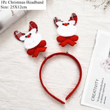 HULIANFU 2023 LuanQI Christmas Headbands for Children Adult Hair Band Red Christmas Santa Claus Snowman Antlers Headband Xmas Decoration Gifts