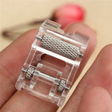 HULIANFU Low Shank Roller Presser Foot For Snap Singer Brother Janome Sewing Machine DIY Apparel Sewing Accessories Fabric Leather NEW