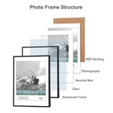 HULIANFU Metal Photo Pictures Frames Modern 30x40 cm A4 21x30 40x50 Gold Black White Mat Plexiglass  Poster Canvas Prints Wall Art Decor