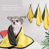 HULIANFU Pet Towel Bath Absorbent Towel Soft Lint-free Dogs Cats Bath Towels Absorbent Quick-drying Small ThickTowel Special Pet Products