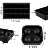 HULIANFU SILIKOLOVE Square Skull Ice Cube Maker Ice Ball Mold Silicone Ice Cube Trays for For Party Bar Summer Whisky Drinks