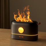 HULIANFU Portable aroma diffuser Simulation Flame USB Ultrasonic Humidifier Home Office Air Humidifier Aromatherapy Flame Lamp Difusor