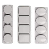 HULIANFU Silicone Soap Molds 4 with Oval Round Square Soap Molds Silicon Mold for Soap Making Soap Molds Silicone Molds for Baking