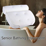 HULIANFU SPA Bath Pillow Bathtub Pillow with Suction Cups Neck Back Support Thickened Bath Pillow for Home Spa Tub Bathroom Accessories