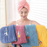 HULIANFU Women Girl  Microfiber Shower Towel Quick Hair Drying Cap Soft Bath Hats Skin Friendly Water Absorption Bathroom Hooded Towels