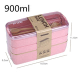 HULIANFU Lunch Box Bento Box for School Kids Office Worker 3layers Microwae Heating Lunch Container Food Storage Box