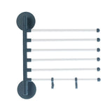 HULIANFU Multi-bar Wall Mounted Rotating Towel Rack Punch-free 180 Degree Bathroom Bath Towel Hanger Holder Stand Tools Accessories