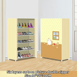 HULIANFU Shoe Rack Multi-layer Household Dust-proof Shoe Cabinet Assembly Economical Shoe Rack Dormitory Door Storage Cabinet