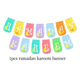 HULIANFU Ramadan Kareem Banner Latex Balloons Set Muslim Islamic Festival Party DIY Decoration Eid Al Adha Gifts
