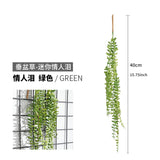 HULIANFU Simulation plant willow leaf rattan wedding ceiling wall hanging plastic green leaf rattan hanging green plant