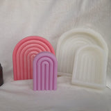 HULIANFU U Shape Scented Candle Mold Food Grade Silicone Mold DIY 3D Aromatherapy Candle Mould  Candle Making Supplies Home Wedding Decor