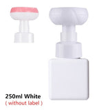 HULIANFU Soap Bottle Foaming Lotions Refillable Bottle Flower Pump Head Soap Shampoo Cosmetic Empty Bottle 250ML