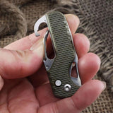 HULIANFU Portable Multifunctional Express Parcel Knife, Keychain, Serrated Hook, Carry-on Unpacking, Emergency Survival Tool Box Opener