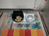 HULIANFU Non-Slip Pet Bowls For Cats Food Cat Water Bowl Double Cat Bowl Dog Bowl Pet Feeding Cat Dogs Feeder Protection Cervical