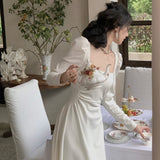 Hulianfu Wedding Dresses for Women Clothing Party Elegant Office Lady Korean Fashion Slim Prom Dress Female Evening Vestidos Autumn