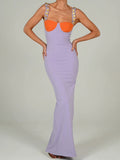 hulianfu Elegant Strapless Sexy Bodycon Maxi Dress Women Sleeveless Backless Long Party Dress Slim Casual Party Dress Vestidos