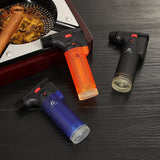 HULIANFU Plastic 1 Jet Cigar Lighter Gas Fire Starter 1300C Blue Flame Spray Gun Butane Torch Lighters Gadgets 1 PC Color Random Color